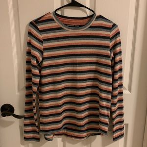 American Eagle Striped Long Sleeve Shirt